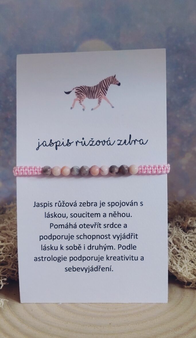 Jaspis růžová zebra